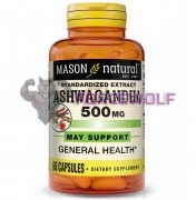 Ashwagandha [Ашваганда] (500 мг x 60 капс), Mason Natural