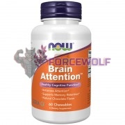 Brain [Brain] (60 жевательных конфет), NOW Foods