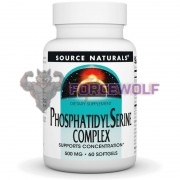 Phosphatidyl [PS100] (500 мг x 60 капс), Source Naturals