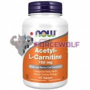 Acetyl L-Carnitine (750 мг x 90 табл), NOW Foods