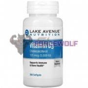 Vitamin D3 (360 шт по 125 мкг: 5000 МЕ), Lake Avenue Nutrition