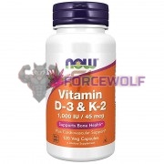 Vitamin D3 & K2 (120 шт), NOW Foods