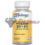 Vitamin D3 + K2 (120 шт), Solaray