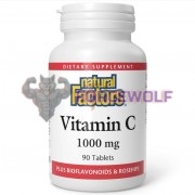 Vitamin C [Plus Bioflavonoids & Rosehips] (90 шт по 1000 мг), Natural Factors