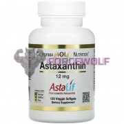 Astaxanthin [Astalif®] (120 шт по 12 мг), California Gold Nutrition