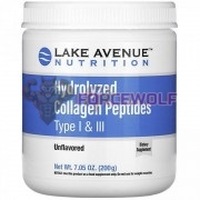 Hydrolyzed Collagen Peptides Type I & III (200 гр: 20 порций), Lake Avenue Nutrition