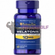 Melatonin [Super Strength] (60 шт по 10 мг), Puritan's Pride