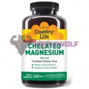 Chelated Magnesium (240 шт), Country Life