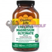 Chelated Magnesium Glycinate (180 шт), Country Life