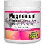 Magnesium Bisglycinate Powder (120 гр: 50 порций), Natural Factors
