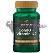CoQ10 + Vitamin K2 (60 шт), Swanson