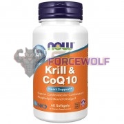 Krill & CoQ10 (60 шт), NOW Foods