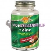Monolaurin + Zinc (90 шт), Nature's Life