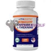 Caffeine & L-Theanine (120 шт по 300 мг), Vitamatic